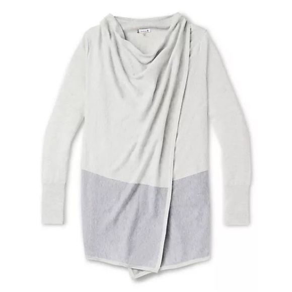 SmartWool Edgewood Wrap Sweater Cardigan in Heather Gray Ash M - Picture 1 of 11